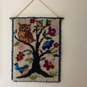 Vintage | Latch Hook Owl Hanging